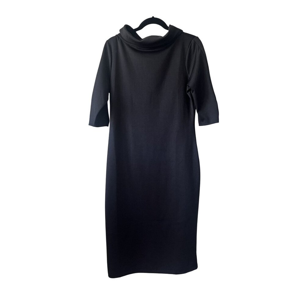 Unique Vintage 3/4 Sleeve Black Fitted Cocktail Dress 14